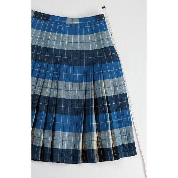 Highland Queen Reversible Wool Pleated Plaid Skirt Kilt - S - Vintage - Picture 6 of 9